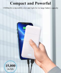 LOVELEDI Portable-Charger-Power-Bank - 2 Pack 15000mAh Dual USB Power Bank Output 5V3.1A Fast Charging Portable Charger Compatible with Smartphones and All USB Devices 23 611C2u3FUoL 1