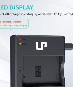 LP EN-EL14 EN EL14a Battery Charger Pack, 2-Pack Battery& Dual Slot Charger, Compatible with Nikon D3500, D5600, D3300, D5100, D5500, D3100, D3200, D5200, D5300, D3400, DF, P7000, P7100, P7700, P7800 2 Batteries & Charger 18 611EJWgaNOL