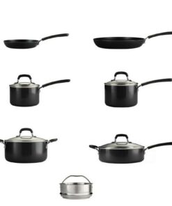 Alternative view of KJNS 11 pc Cookware Set Glass Lids Slirr Kitchen cookware sets Cookware sets Kitchen set Cookware sets Utensil set Kitchen essentials Kitchen supplies Kitchen utensil set Cooking set Gray