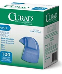 Curad Blue Flex-Fabric Adhesive Bandage, Metal-Detectable, 1