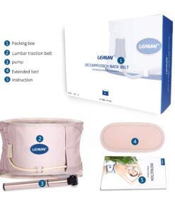 LEAMAI- Decompression Back Belt, Bold Air Column Stronger Support for Your Back, Relief Back Pain- (Type I,Beige,Size S(25"-36")) Beige Y02-S(25"-36") 17 611Fnj9pgL