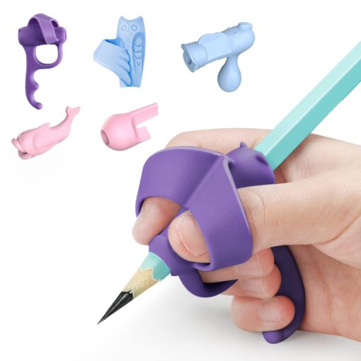 ZZWS Pencil Grips Toddlers Pencil Grippers 5 Stage Progressive Pencil Grips for Kids Handwriting Finger Pen Grippers Writing Posture Correction Tools for Home Preschool Classroom (5Pcs) 02-5pcs 5 stage pencil grips