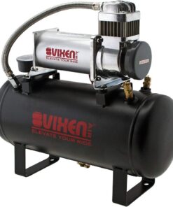 Vixen Horns Train Horn Kit for Trucks/Car/Semi. Complete Onboard System- 150psi Air Compressor, 2 Gallon Tank, 4 Trumpets. Super Loud dB. Fits Vehicles like Pickup/Jeep/RV/SUV 12v VXO8560/4124B 150 PSI + 2 GAL 17 611IleLMAL