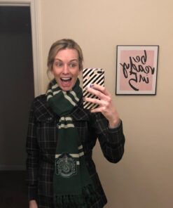 Harry Potter Slytherin Patch Knit Scarf, OSFM, Green 17 611KcZ5o4wL