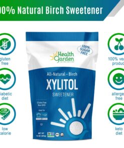 Health Garden Birch Xylitol Sweetener - Non GMO - Kosher - Made in the U.S.A. - Keto Friendly (1 lb) 16 Ounce (Pack of 1) 14 611L6ZNZlRL