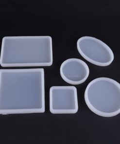6 Pack Big Designs Resin Molds,Square Round Silicone Jewelry Casting Molds Coaster Molds for Resin Jewelry Making DIY Craft 23 611LZnjJDpL