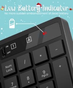 Wireless Keyboard and Mouse Combo, Lovaky 2.4G Full-Sized Ergonomic Keyboard Mouse, 3 DPI Adjustable Cordless USB Keyboard and Mouse, Quiet Click for Computer/Laptop/Windows/Mac (1 Pack, Black) 1 Pack 23 611M8CsFVL