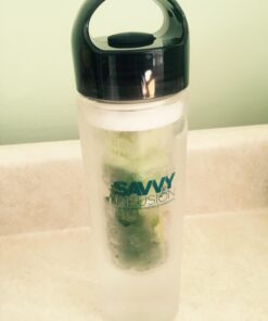 Infusion Fruit Infuser Water Bottle - BPA Free Insulated Water Bottle, Reusable Water Bottle with Fruit Infuser, Easy-to-Clean Gym Accessories for Women, Sports Water Bottle, Savvy Outdoors Black 24 oz 25 611NHxOM1L