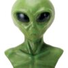 YTC Bright Green Extraterrestrial Alien Head Bust Figurine Display 27 611OE6PS LL