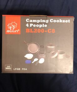 Bulin 24/13/11/8/4 PCS Camping Cookware Mess Kit Lightweight Backpacking Cooking Set Outdoor Cook Gear for Family Hiking, Picnic(Kettle, Pot, Frying Pan, Bowls, Plates, Spoon) 13 PCS 52 611ORHpizuL