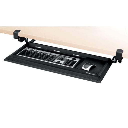 Fellowes Designer Suites Desk Ready Keyboard Drawer (8038304), Black