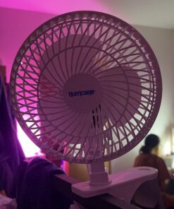 Hurricane Fans - Classic 6 Inch Clip Fan - Portable Fan with Strong Clamp, Two Speed Settings, and Adjustable Tilt Mechanism, White - Great Work Fan, School Fan, Desk Fan, Greenhouse Fan 6" Classic 37 611QEjkxsAL