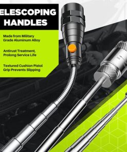 Telescoping Magnetic Pickup Tool Set-Extendable Magnet Flashlight with Inspection Mirror, Birthday Gifts & Christmas Presents Stocking Stuffers for Men or Women, Boyfriend, Husband, Father, Handyman Yellow 10 611QWSN08RL