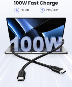 Alternative view of UGREEN USB C Cable 100W 3-Pack Compatible with iPhone 15/15 Plus/15 Pro/15 Pro Max/MacBook Pro 2022/iPad Pro 2022/Galaxy S22 Ultra/Pixel/PS5/Switch, etc. 6.6FT