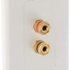Monoprice Banana Binding Post - Two-Piece inset Wall Plate for 1 Speaker, Coupler Type, Color Indicators, Gold 2-Piece 49 611Qpl3 kbL