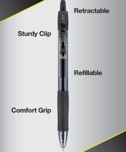 Pilot, G2 Premium Gel Roller Pens, Fine Point 0.7 mm, Navy Blue, Pack of 12 Navy Ink 13 611QuKgKNwL 1