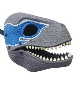 Dinosaur Mask Moving Jaw Kids Open Mouth Latex Horror Dinosaur Headgear Halloween Party Cosplay Costume Scared Mask Adult Blue 7 611SKhfgXEL