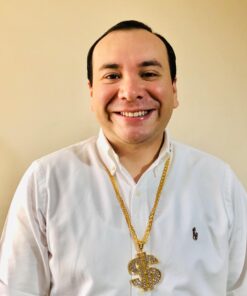 Tatuo 2 Pieces Plated Chain for Men with Dollar Sign Pendant Necklace, Hip Hop Dollar Necklace Blonde Trendy Style 31 611TM mPc4L