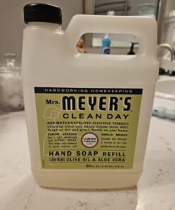 Mrs. Meyer's Clean Day Liquid Hand Soap Refill, Cruelty Free and Biodegradable Formula, Lemon Verbena Scent, 33 oz 31 611U6m1juhL