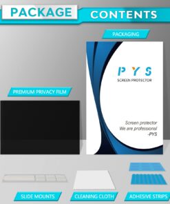 PYS Laptop Privacy Screen 15.6 Inch for Dell HP Lenovo ASUS Acer Msi Samsung - Removable 16:10 Aspect Privacy Protector Screen Filters - Anti Glare & Blue Light Screen Privacy Shield 15.6 Inch (Diagonal) - 16:10 Aspect Ratio 14 611UUEN6yOL