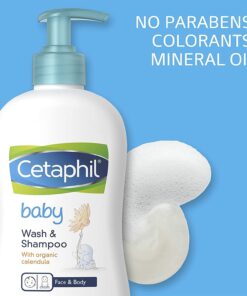 Cetaphil Baby Wash & Shampoo with Organic Calendula, Tear Free, Paraben, Colorant and Mineral Oil Free, 13.5 Fl. Oz NEW 13.5oz, Wash & Shampoo 16 611V8pCztvL