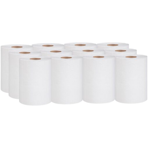 Marcal PRO 100% Recycled Hardwound Roll Paper Towels, 1-Ply, 7.88" x 350 ft, White, 12 Rolls/Carton 12 Rolls 350' Each - White