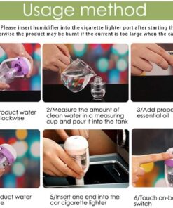 MIGHTYDUTY Car Humidifier Aromatherapy Essential Oil Diffuser Freshener Diffuser Green 14 611Z9nZTR L