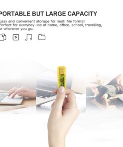 Micro Center SuperSpeed 128GB USB 3.0 Flash Drive Gum Size Memory Stick Thumb Drive Data Storage Jump Drive (128G) Yellow - 128GB 15 611ZAGetNLL