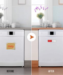Cimkiz Dishwasher Magnet Clean Dirty Sign Shutter Only Changes When You Push It Non-Scratching Strong Magnet or 3M Adhesive Options Indicator Tells Whether Dishes Are Clean or Dirty (Silver) 1.silver 20 611ZaWRHGjL