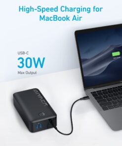 Anker Portable Charger, Power Bank, 40,000mAh 30W Battery Pack with USB-C High-Speed Charging, for MacBook, iPhone iPhone 15/15 Plus/15 Pro/15 Pro Max, iPhone14/13/12 Series, Samsung Galaxy, iPad black 28 611afHvP7rL