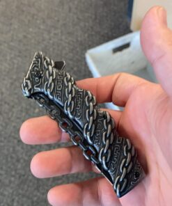 TAC FORCE Spring Assisted Folding Pocket Knife –Stonewashed Finish Stainless Steel Blade and Handle with Sculpted Chain Link Design, Includes Pocket Clip, Tactical, EDC, Rescue - TF-859 41 611b 6q7vL