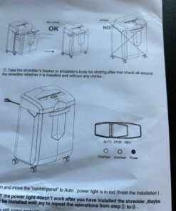 Bonsaii Paper Shredder, 18-Sheet 60-Minutes Paper Shredder for Office Heavy Duty Cross-Cut Shredder with 6 Gallon Pullout Basket & 4 Casters (C149-C) 1 8 Sheet Cross Cut 31 611gcLkRCQL