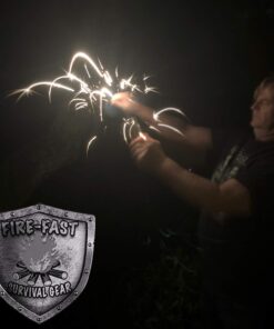 Fire-Fast Trekker. Best Emergency Waterproof Survival Fire Starter. Magnesium and Euro Fire Steel Ferro Rod. Compact Durable Tool for Bushcraft, Camping, Backpacking, Hiking, Hunting, or Bug Out Bag 1 Pack 25 611gvzLx2TL