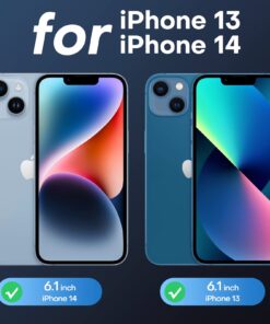 Alternative view of TAURI 5-in-1 Magnetic for iPhone 13 Case for iPhone 14 Case [Designed for Magsafe], with 2X Screen Protectors +2X Camera Lens Protectors, [Not-Yellowing] Phone Case, Clear A-Clear