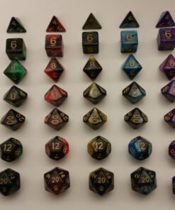 SmartDealsPro 5 x 7-Die Double-Colors Polyhedral Dice Sets with Pouches for D&D DND RPG MTG Dungeon and Dragons Table Board Roll Playing Games D4 D6 D8 D10 D% D12 D20 5-color Sets 93 611itnmbYTL