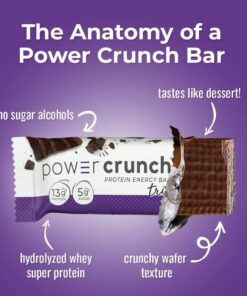 Power Crunch Protein Wafer Bars, High Protein Snacks with Delicious Taste, Triple Chocolate, 1.4 Ounce (12 Count) 12 Count (Pack of 1) 26 611jfgjxW8L
