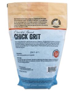 Scratch and Peck Feeds Cluckin' Good Chick Grit - 7 lbs - Gizzard Development Supplement for Baby Chicks and Ducklings - Crushed Quartzite/Granite 7 Pound (Pack of 1) Chick Grit - 7-lbs 13 611l3UquSEL