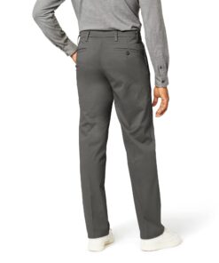 Dockers Men's Classic Fit Workday Khaki Smart 360 FLEX Pants (Standard and Big & Tall) Standard 38W x 29L Storm Grey 7 611lGqmGkzL