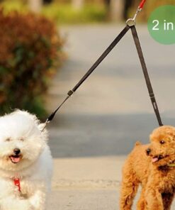 Alternative view of Vastar Double Dog Walker, Adjustable Heavy Duty Double Dog Leash for Pets, No Tangle Two Dogs Training Leash for Dogs up to 110 Pounds, Premium Quality Dog Leash Coupler for 2 Dogs Black