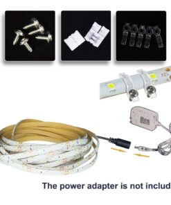 Tasodin Water-Resistance IP65, 12V Waterproof Flexible LED Strip Light, 16.4ft/5m Cuttable LED Light Strips, 300 Units 3528 LEDs Lighting String, LED Tape(Warm White), Power Adapter not Included 1*16.4ft 3528 Warm White 26 611mEgaKdxL 1