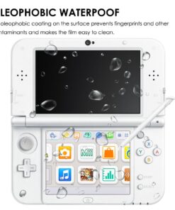 Screen Protector Compatible New 3DS XL, AFUNTA 4 Pcs Tempered Glass for Top Screen and HD Clear Crystal PET Film Compatible Bottom Screen, 3DSXL Film Accessory 12 611mwURmHhL