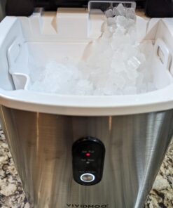 Nugget Ice Makers Countertop, 33 Lbs/Day Sonic Ice Maker, Countertop Ice Maker with Tooth-Friendly Chewable Ice, Soft Pebble Ice Maker with Self-Cleaning Function, VIVIDMOO 33 611nFWRZvXL