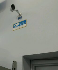 WALI Bullet Dummy Fake Surveillance Security CCTV Dome Camera Indoor Outdoor with one LED Light Warning Security Alert Sticker Decals (TC-S4), 4 Packs, Silver 50 611nYERTTL