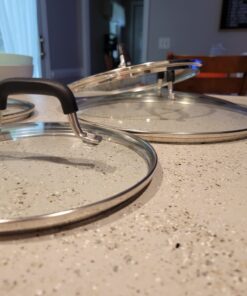 GoodCook 12-Piece Micro-Divot Nonstick Aluminum Cookware Set with Pans, Dutch Oven, Spoon and Turner, Black (6184) 12 piece set 33 611q6ZLxtCL