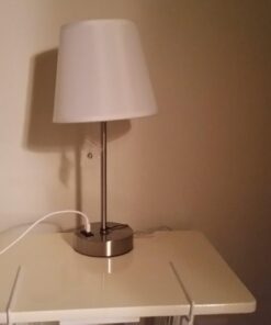 360 Lighting Justin 18" High Small Modern Accent Table Lamps Set of 2 USB Port Pull Chain Silver Finish Metal White Shade Living Room Charging Bedroom Bedside Nightstand House Office Home Justin Silver 47 611qj6wk04L