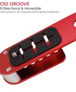 AFUNTA Pro Handheld Video DSLR Camera Stabilizer Steady Compatible GoPro Cannon Nikon Sony Camera Cam Camcorder DV Smartphone up to 2.1 lbs with Smooth Pro Steady Glide -Red/Silver/Black 18 611qo4QrQXL