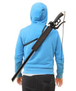 Armory Replicas™ - Titan Attack Kirito's Elucidator Foam Sword - Shingeki no Kyojin Fantasy Foam Sword for LARP - Ideal for LARP, Halloween Costumes, Cosplay PACK 1 with HALF SHEATH BLACK with HALF SHEATH 9 611rCe8JQL