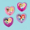 Amscan Disney Princess Sparkle Sharpeners, Light Pink/Pink/Violet/Purple, 1 1/2" x 3/4"