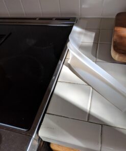 ITEMporia Silicone Stove Gap Covers (2 Pack), Easy Clean Heat Resistant Oven Gap Filler To Seal Between Stovetop and Counter (25 Inches, Translucent White)) 25 Inches 20 611sXbRdjCL