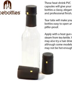 nicebottles Clear Glass Woozy Bottles with Shrink Capsules, 5 Oz, Case of 12 5 Oz with Screw Caps & Shrink Capsules - Pack 12 20 611t1VVp37L